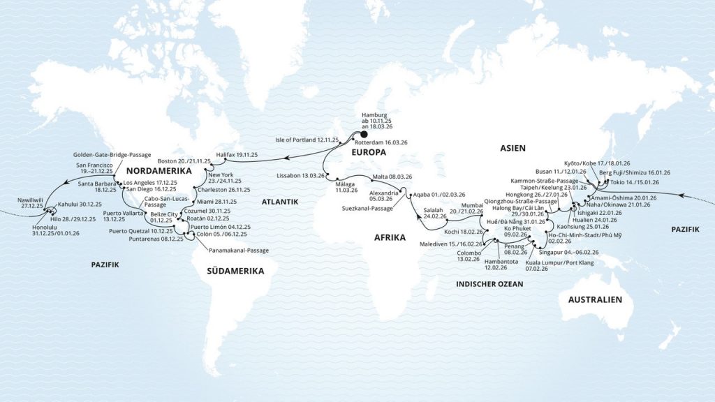 AIDA Weltreise 2025-2026